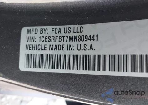2021 Ram 1500 Big Horn 4X4 6'4 Box from USA, damaged, VIN 1C6SRFBT7MN809441